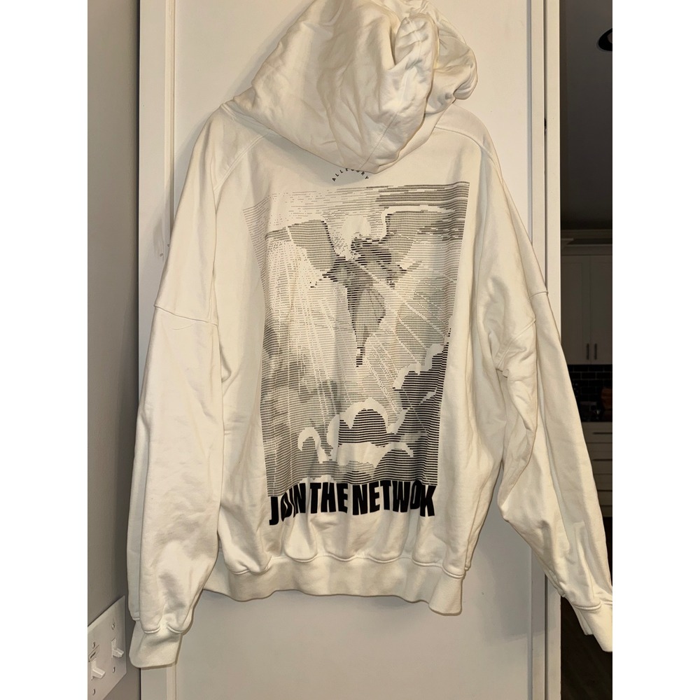 Allegory Threads of Life Join The Network Graphic Hoodie Cream Mens 2XL